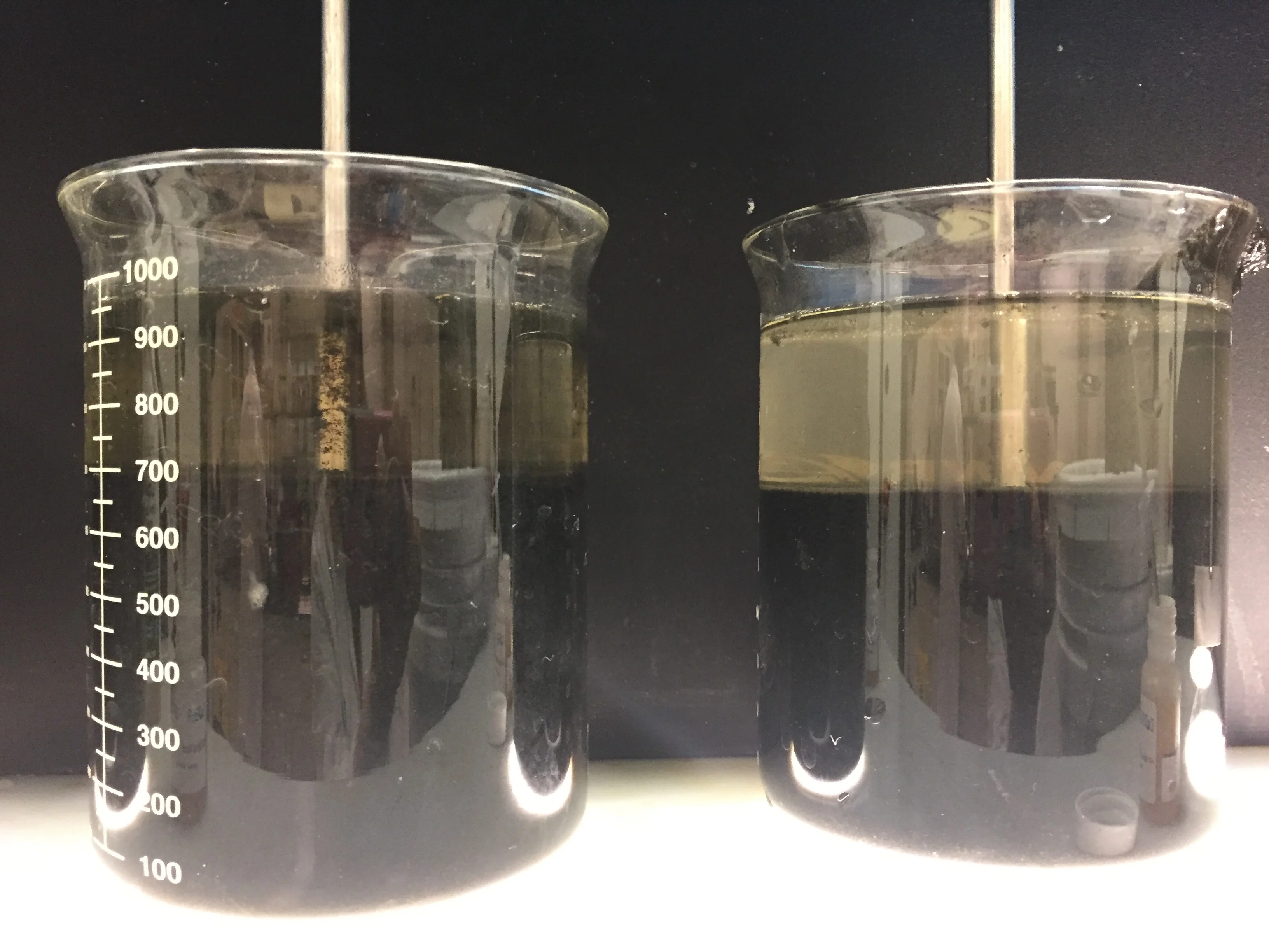 Before and After Jar Test with Polyacrylamide Flocculant